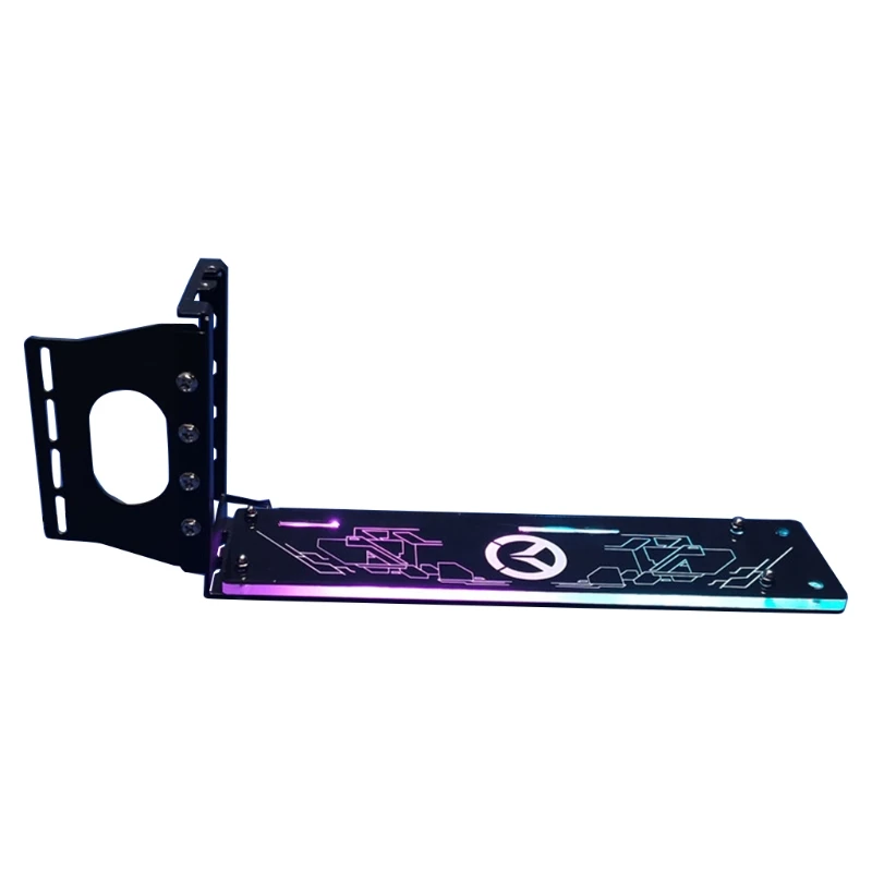 

Vertical Graphics Card Holder Bracket GPU kickstand/base For -ATX chassis Holder with LED 5V or 12V 3pin ARGB aura Sync