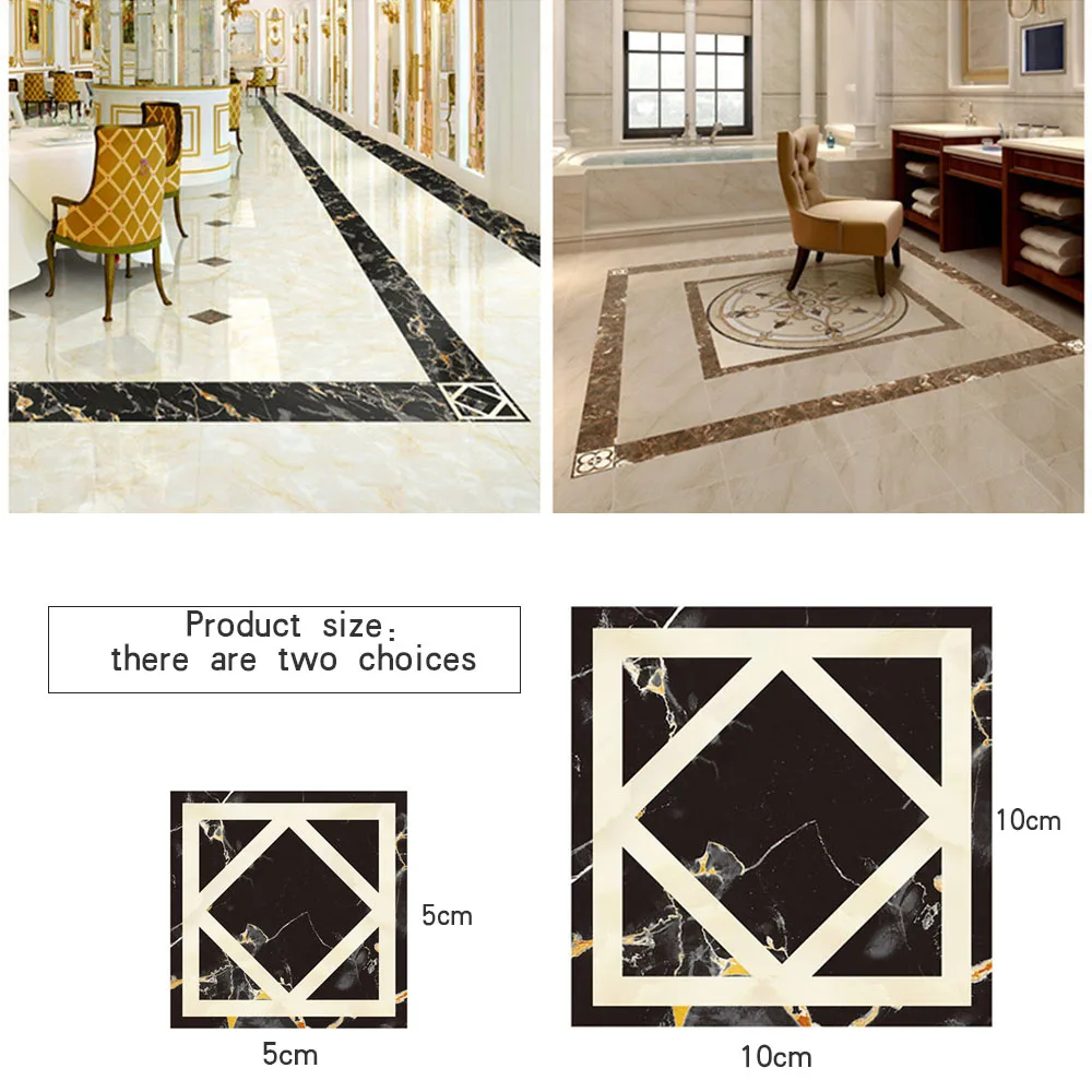 4 шт. водонепроницаемые 3D наклейки на пол самоклеющиеся плитки из ПВХ