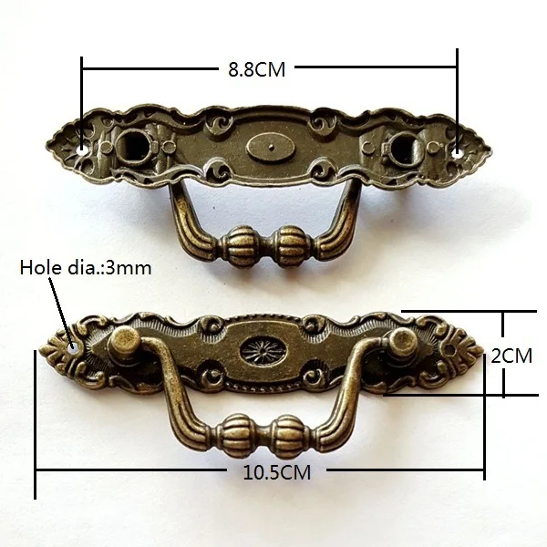 10pcs 10.5cm Antique Bronze Handle Classic Europe Style Metal Wholesale Furniture Wooden Drawer Closet Cupboard Door Case Fix | Мебель