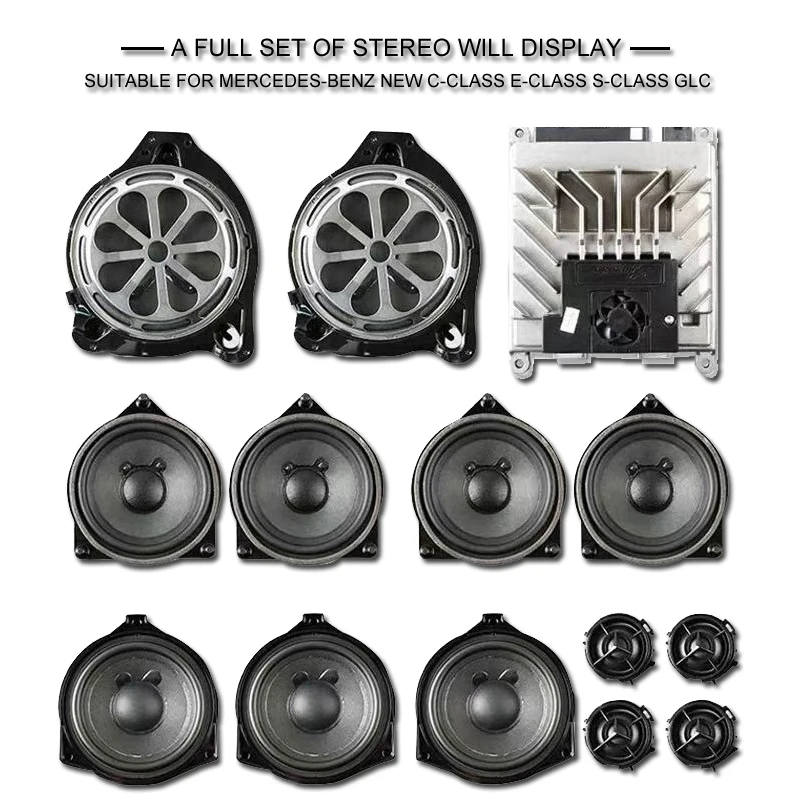 

Подходит для Mercedes-Benz new C-Class E-Class S-Class GLC с Берлинским голосом оригинальный маленький Берлинский усилитель динамик звуковой комплект Modif