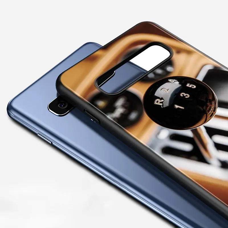 

Silicone Black Cover Engine Automotive car for Samsung Galaxy Note 10 Pro 9 8 Plus S10 5G S9 S8 S7 Plus S6 Phone case