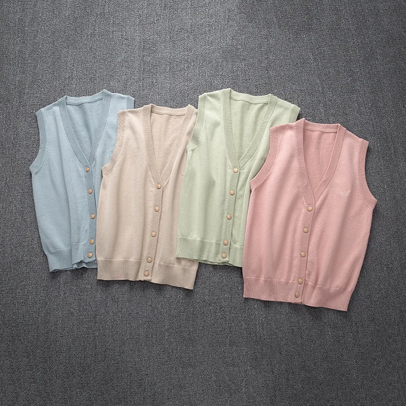 School Jk Uniform Sweater Vest Sleeveless Waistcoat For Girls Boys Cosplay Halloween Winter Anime 8 Colors Knitting Coat | Тематическая