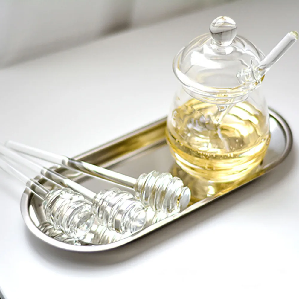 Медовая ложка стеклянная банка для меда ручка-дозатор кухонное приспособление с