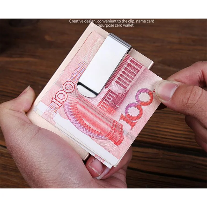 Дизайнерский металлический чехол портмоне с отделением для карт Бизнес