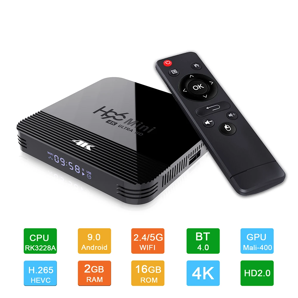 ТВ-приставка H96 Mini H8 RK3228A Android 9 0 4K Smart TV Box H.265 двойной Wi-Fi BT4.0 ОТТ IP медиаплеер Youtube |