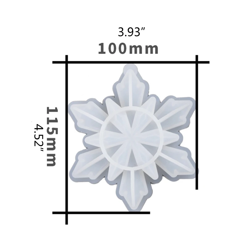 

13MC Snowflake Pendant Casting Silicone Mould Crystal Epoxy Resin Mold DIY Crafts Aromatherapy Wax Aroma Gypsum Plaster Jewelry