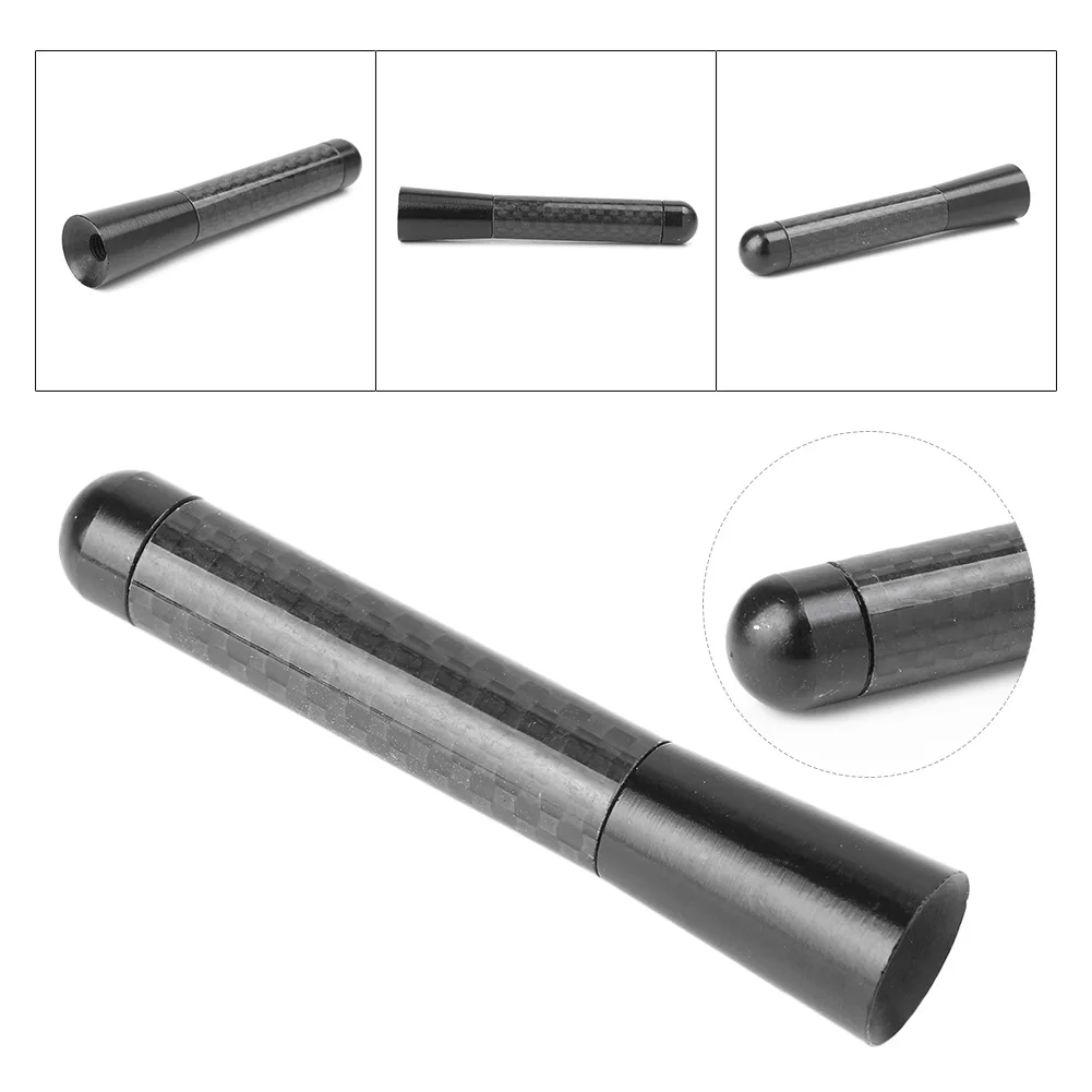 

Автомобильная сменная черная 120 мм 4,7 дюйма короткая автомобильная антенна из углеродного волокна, универсальная для Audi, BMW, Chevrolet, Cadillac и т. д.