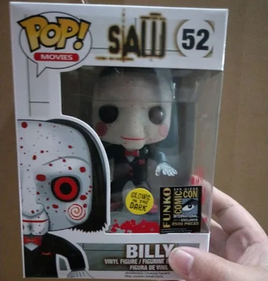 Funko POP SAW BILLY 52# фигурка Коллекционная модель игрушки с коробкой ограниченная светящаяся версия