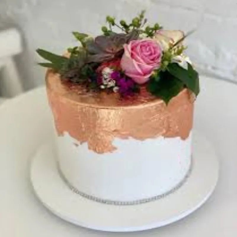 Съедобные хлопья в виде листьев розового золота 3 г КБ для украшения торта