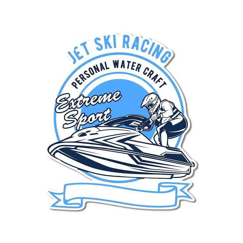 

Забавные наклейки 13 см X 11 см для водных лыж, гоночные векторные иллюстрации, автомобильные наклейки, мотоциклетная наклейка, кондиционер воздуха, индивидуальная графика