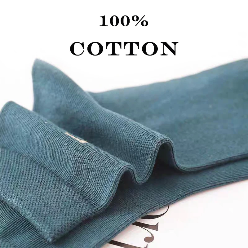 

4 Pair cotton Socks Mens High-quality Business Casual Socks Male Comfortable Black White Breathable Sock Size EU38-43