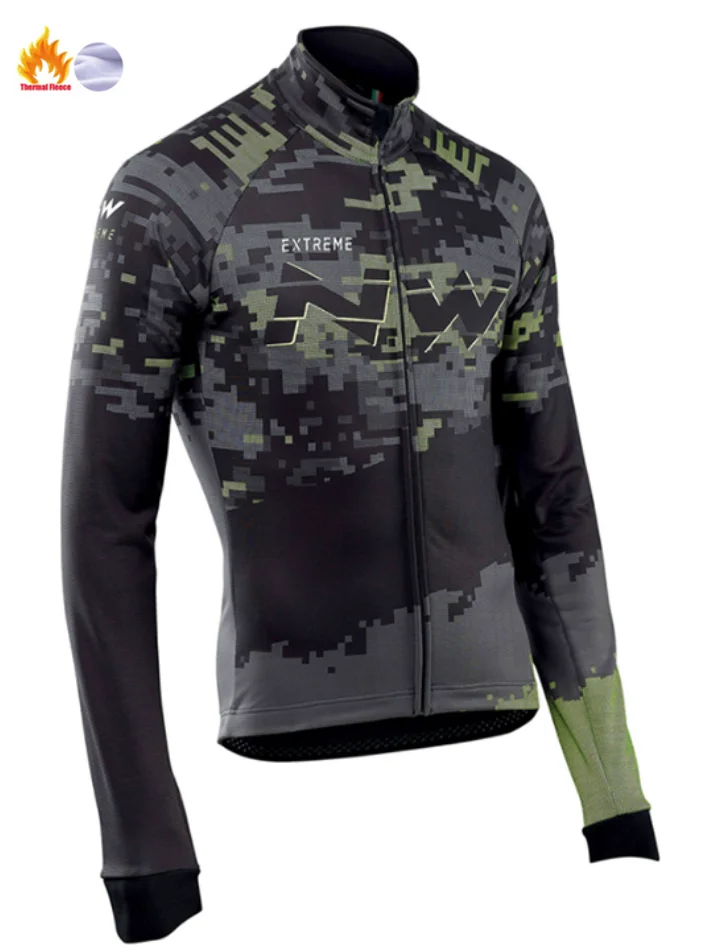 Winter Jersey Ropa ciclismo теплая Зимняя Теплая Флисовая велосипедная одежда, мужская Трикотажная одежда, костюм для езды на велосипеде, MTB Одежда, комбинезон, комплект - Цвет: Winter Jersey