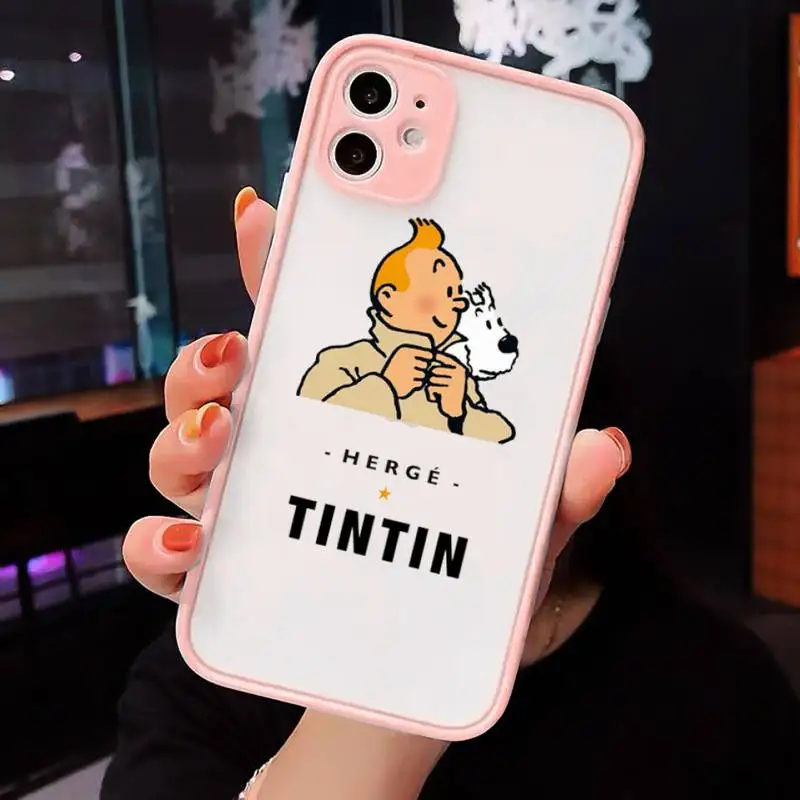 

The Adventures of Tintin Phone Cases matte transparent For iphone 7 8 11 12 plus mini x xs xr pro max cover