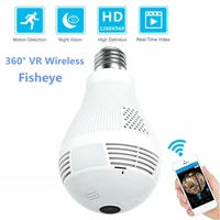 hd 1080p wifi ip camera 360%c2%b0 panoramic wireless light bulb home security fisheye bulb lamp night vision baby monitor