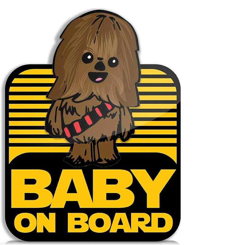 

A-0552 Cute Cartoon Baby on Board Modeling Popular Car Stickers PVC Auto Motocross Racing Trunk Wall Waterproof Funny Decals