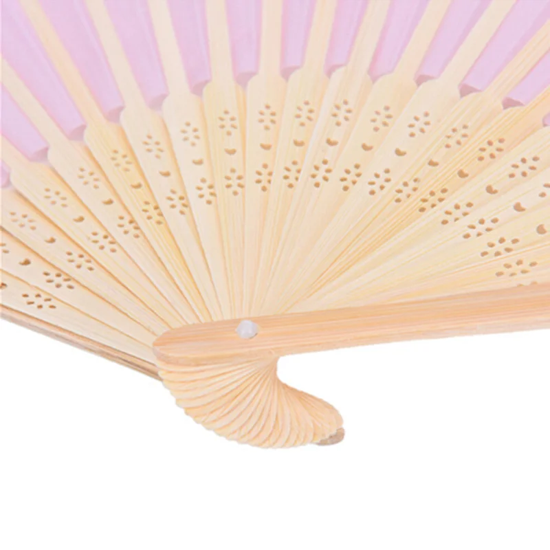 Складной ручной вентилятор Элегантный свадебный лазер с подарочной коробкой