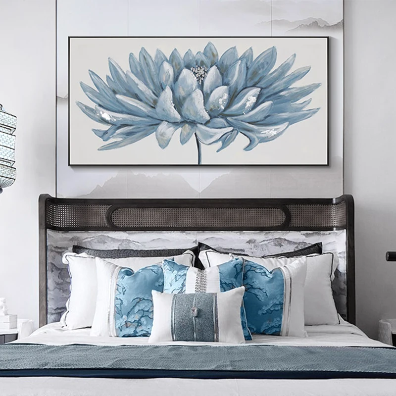 

100% Hand Painted Abstract Flower Art Oil Painting On Canvas Wall Art Frameless Picture Decoration For Live Room Home Decor Gift