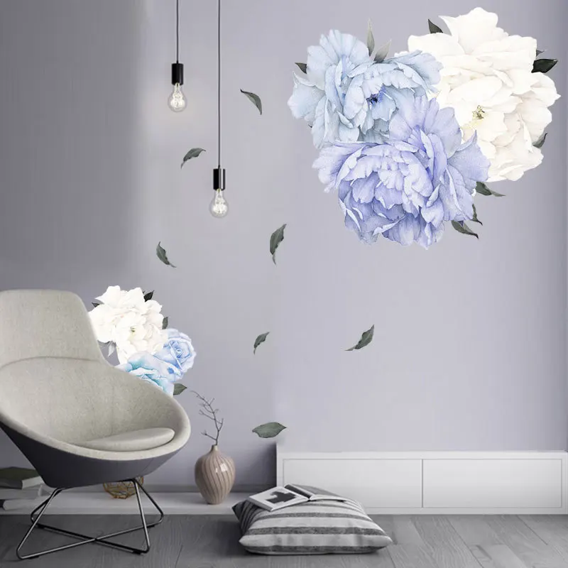 

Peony Flowers Wall Stickers for Kids Room Living Room Bedroom Home Decoration Wall Decal Home Decor
