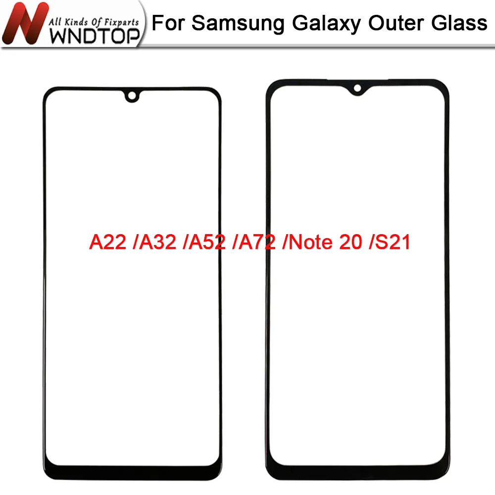 

Оригинальная сенсорная панель для Samsung Galaxy A22 A32 A52 A72 Note20 S21, сменная Передняя стеклянная панель экрана