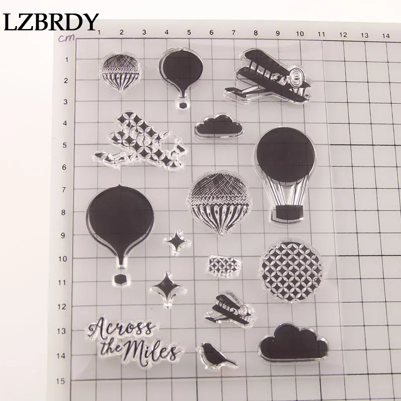 1 упаковка воздушных шаров самолета звезды на небе прозрачные резиновые штампы и