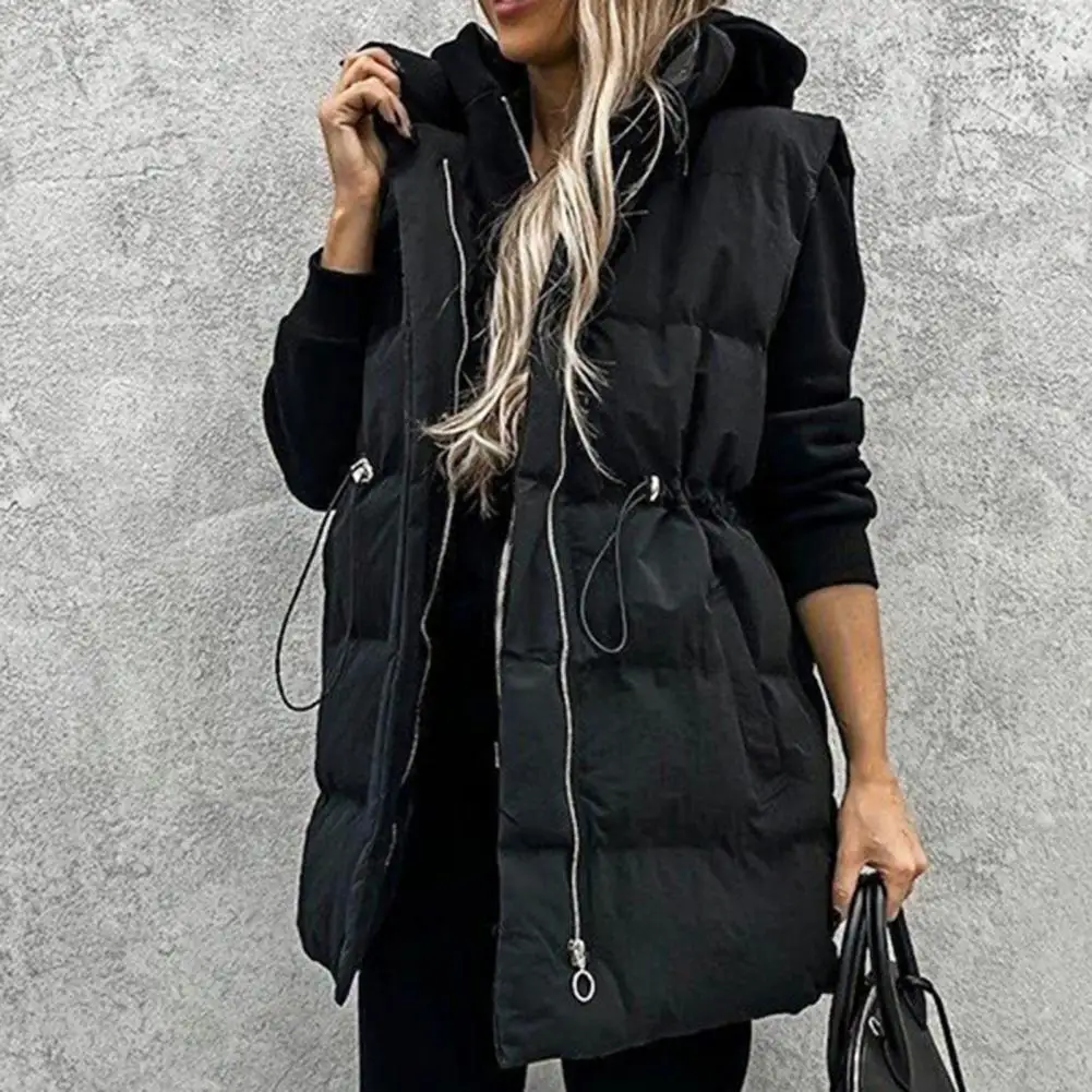 

Женский однотонный жилет с подкладкой и отложным воротником, женский жилет на шнурке, износостойкий женский жилет