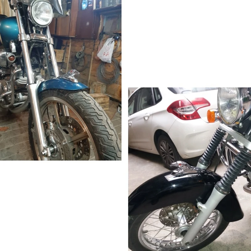 

Motorcycle Universal Front Mudguard Frame Decor Eagle Head Statue for Kawasaki Yamaha Honda Suzuki