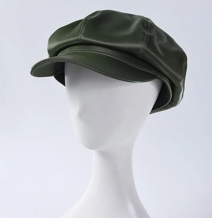 Женские повседневные винтажные шапки однотонная восьмиугольная кепка из