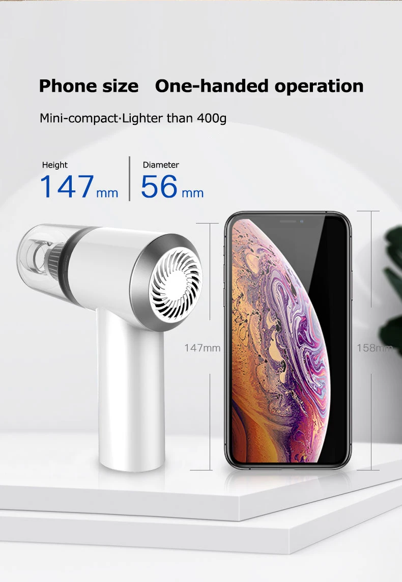 Автомобильный мини-пылесос usb компактный с циклонным фильтром для автомобиля |