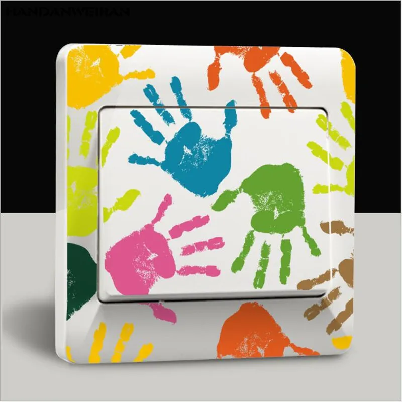 1 шт 9*9 см переключатель наклейки кухня ванная розетка настенные детская комната