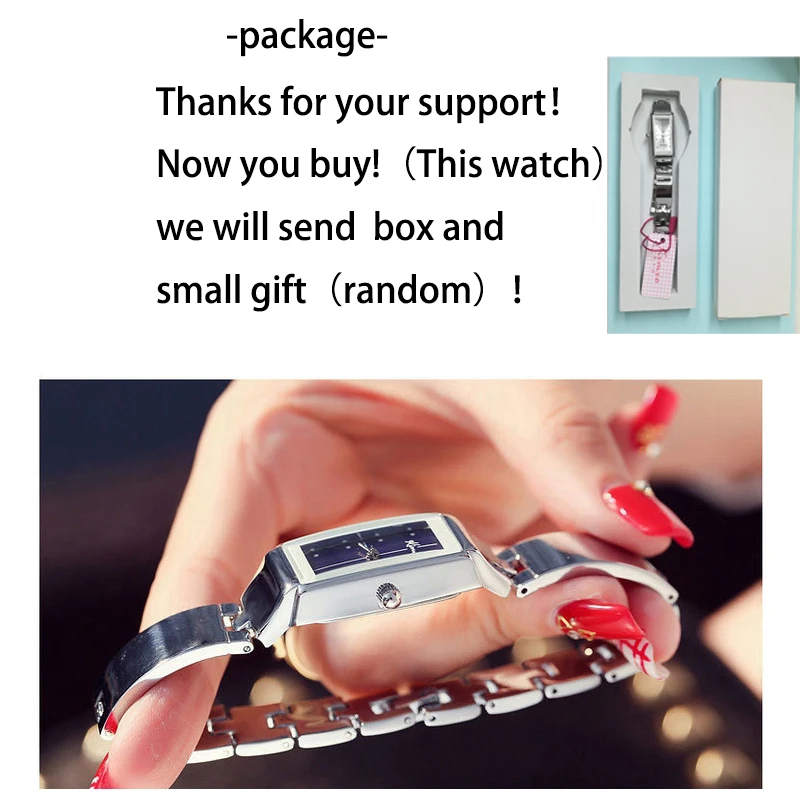 

Kimio Brand Woman Bracelet Watch Simple Ladies Rectangle Dress Quartz Watch Stainless Steel Band Wrist Watches For Women Clock