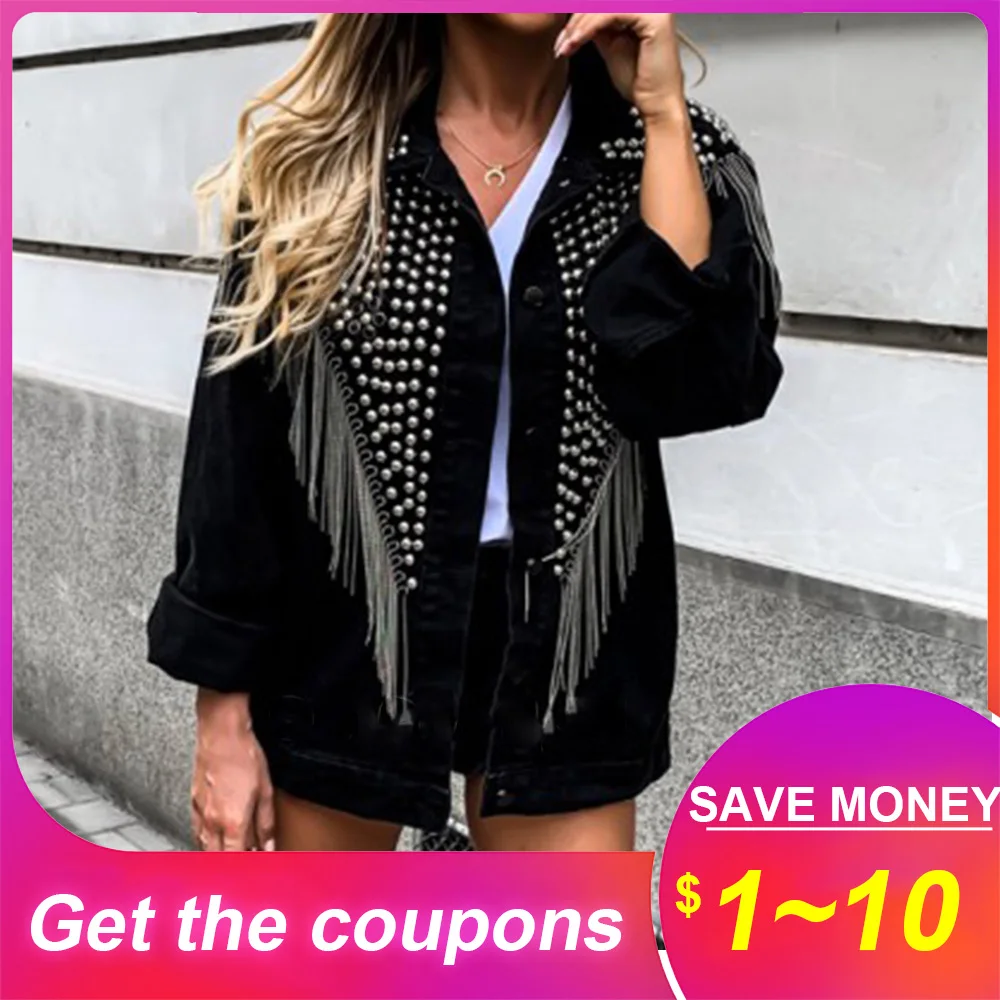 Женская куртка топы Осень зима свободная черная крутая верхняя одежда куртки в