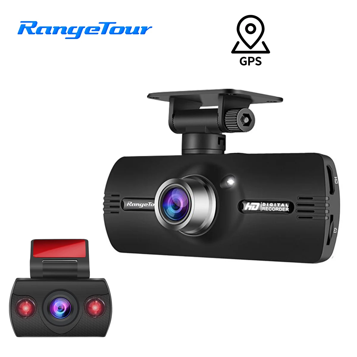 Автомобильный видеорегистратор Range Tour с двумя камерами включая Внешний GPS и g