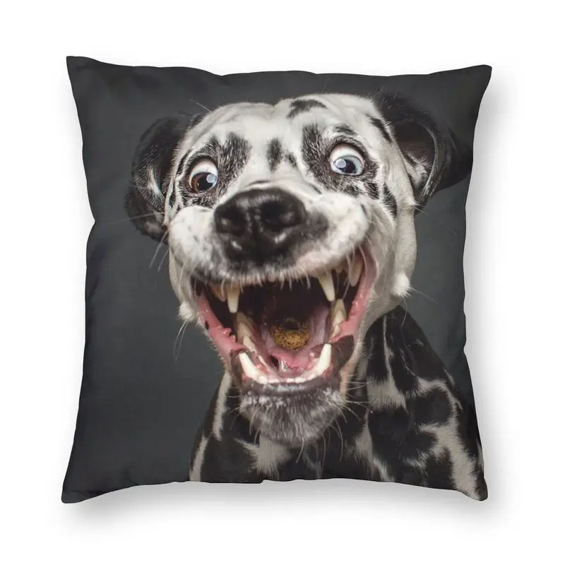 

Cute Dalmatian Dog Pet Throw Pillow Case Home Decorative Custom Animal Pattern Cushion Cover 45x45cm Pillowcover for Living Room