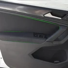 Сменная накладка из микрофибры для салона автомобиля, дверная ручка, подлокотник, кожаный чехол для VW Tiguan L 2017 2018 2019, 8 шт.