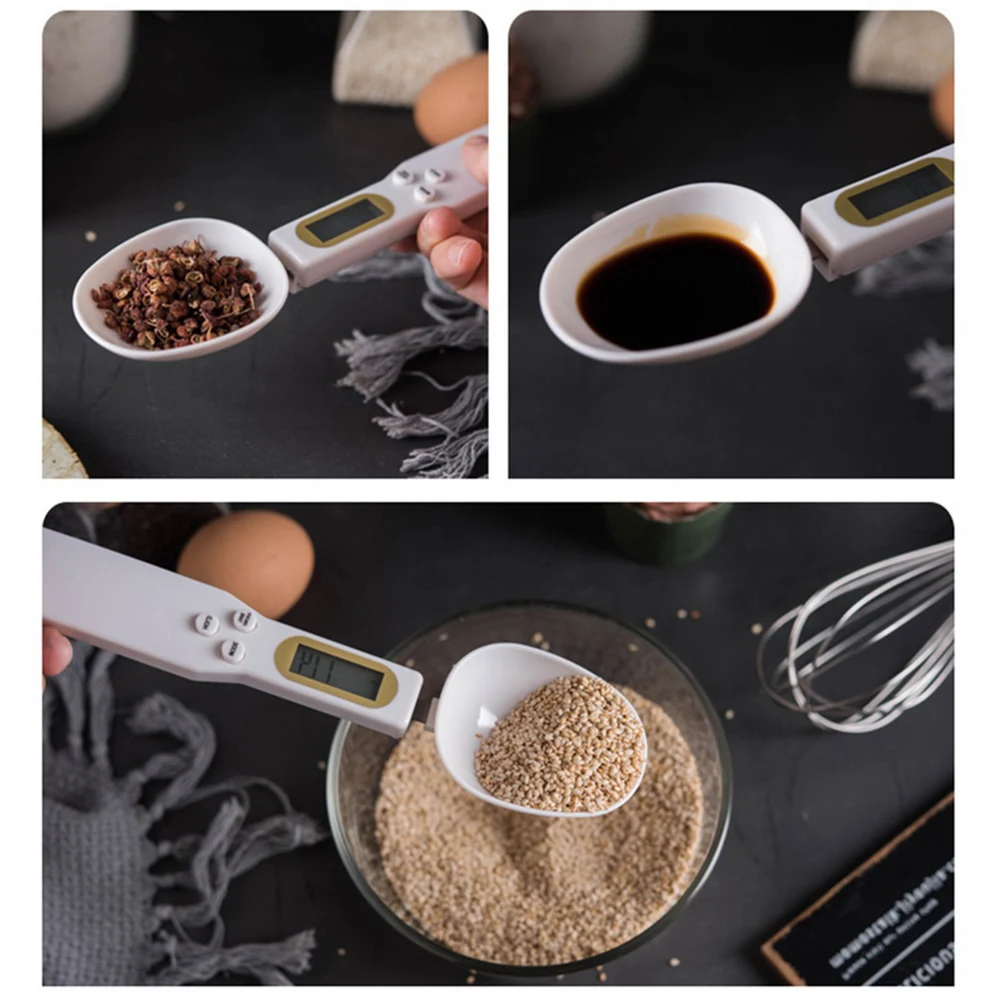 

500g/0.1g Digital Electronic Weighing Scale Kitchen Measuring Spoon Cup LCD Display Weight Volumn Food Scale Baking Supplies