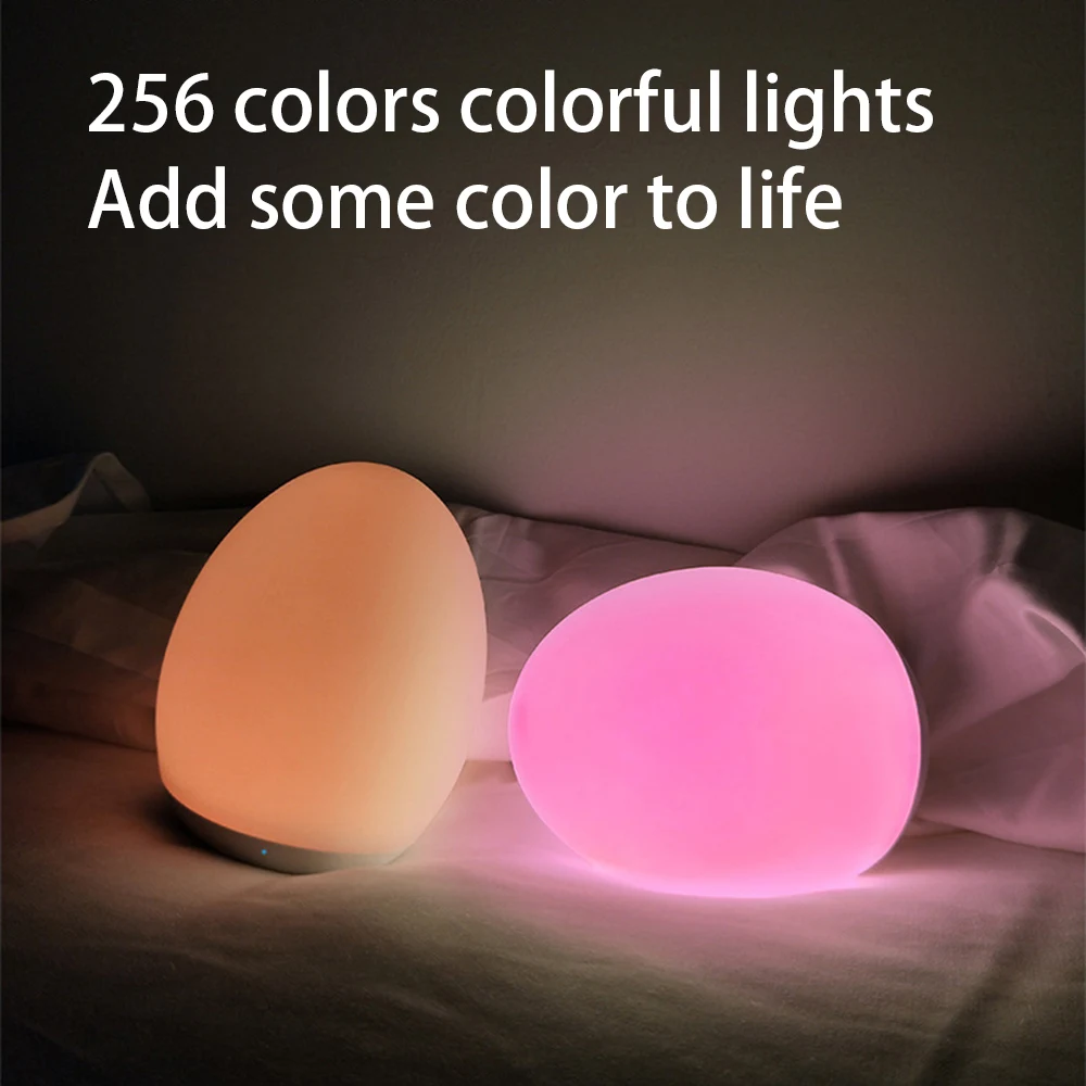 

USB Egg Shape RGB LED Night Lights Rechargeable Indoor Outdoor Home Garden Bar KTV Dining Table Lamp Home Decoration