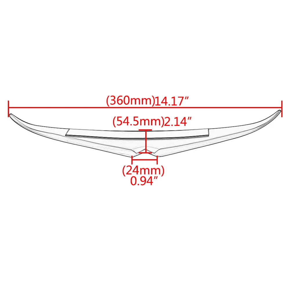 

Motorcycles Headlight Eyebrow Eyelid Sticker Headlamp Upper Tip Trim Cover Visor Accent For Harley 15-Up Road Glides Models