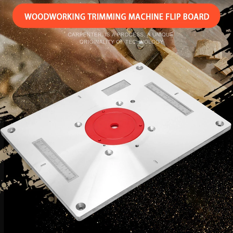 

Multifunctional Aluminum Woodworking Router Table Insert Plate Trimming Machine Flip Panel Woodworking Bench Router Plate