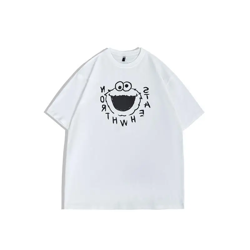 

Men's T shirt Casual Streetwear T-shirt Cartoon Print Cotton Spring Summer Male Tops Short Sleeve Loose Tops Tees Tshirt