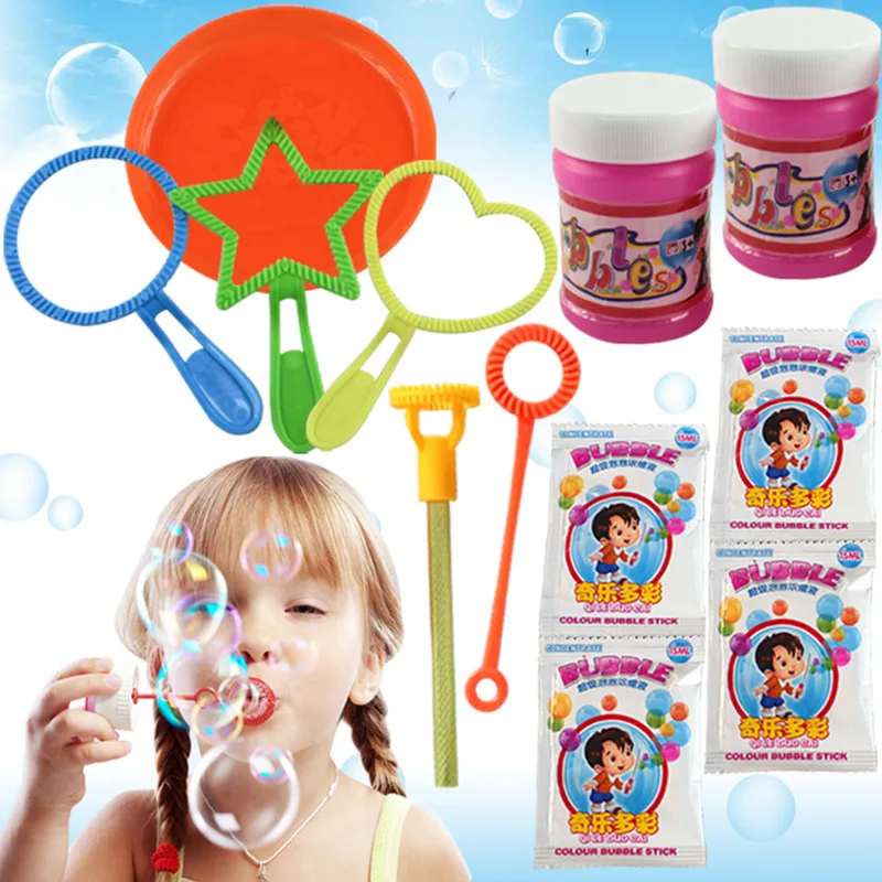 Varita de burbujas de jab&oacute;n para beb&eacute;s, barra de jab&oacute;n para, burbujas de soplado para juguetes al aire libre, 6 unids/set por juego-0
