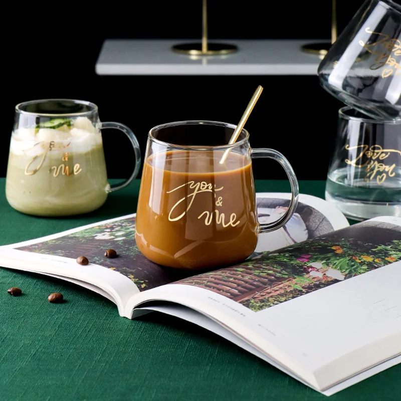 

Кофейные чашки в японском стиле, креативные термостойкие стеклянные с ручкой, бытовые кружки для напитков, стаканы для завтрака, молока, вод...