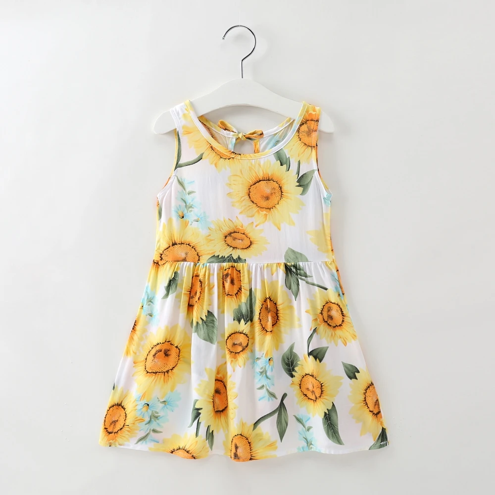 Новые летние платья для маленьких девочек Классная хлопковая детская одежда без