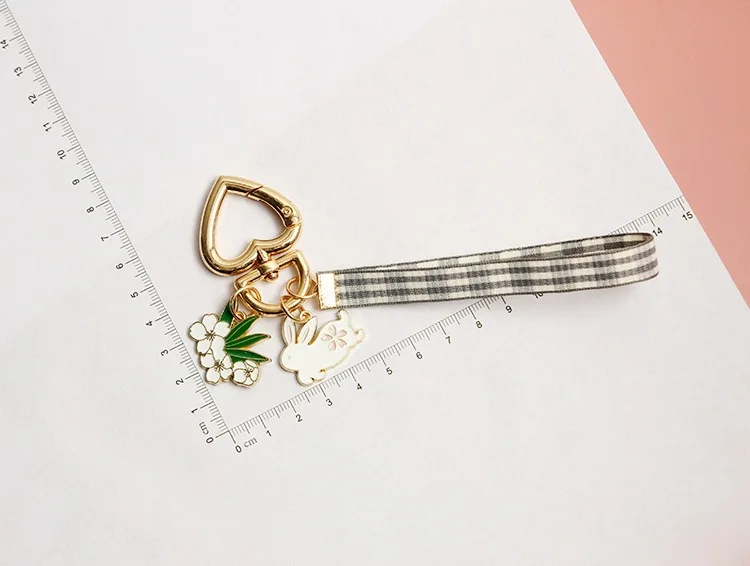 Lovely Ribbon Rabbit Cat Keychain Keyring For Women Girl Jewelry Animal Pet Flower Cute Bag Car Key Holder | Украшения и