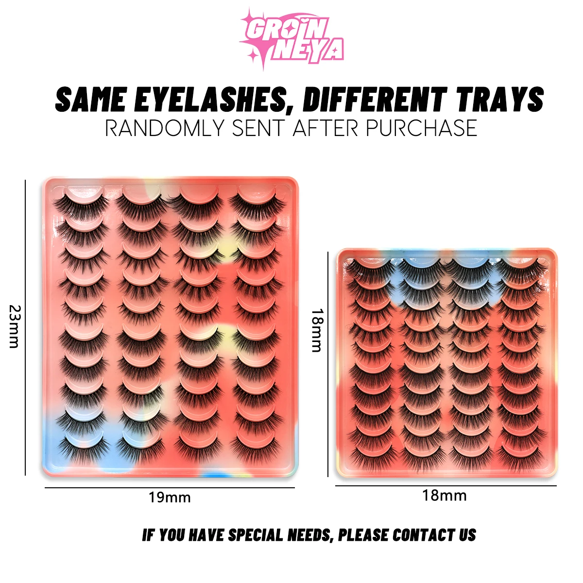 Ресницы GROINNEYA 3D норковые ресницы пушистые мягкие натуральные перекрестные для