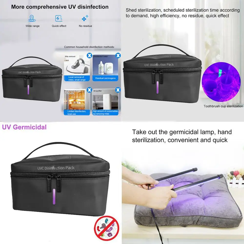 

Portable Sterilizer UVC LED Light Disinfection Bag for Beauty Tools Underwear Portable UV Sterilizers Box Bag