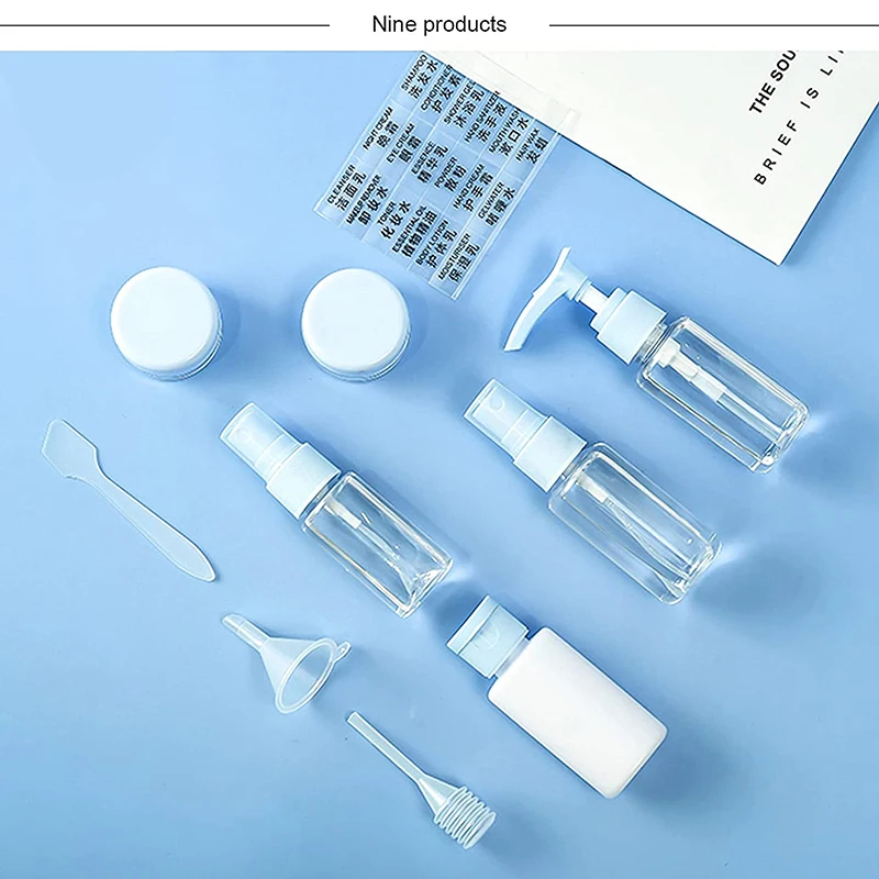 

11pcs Travel Bottle Set Refillable Empty Travel Bottle Cosmetic Container for Shampoo Liquid Portable Air Travel Accessories