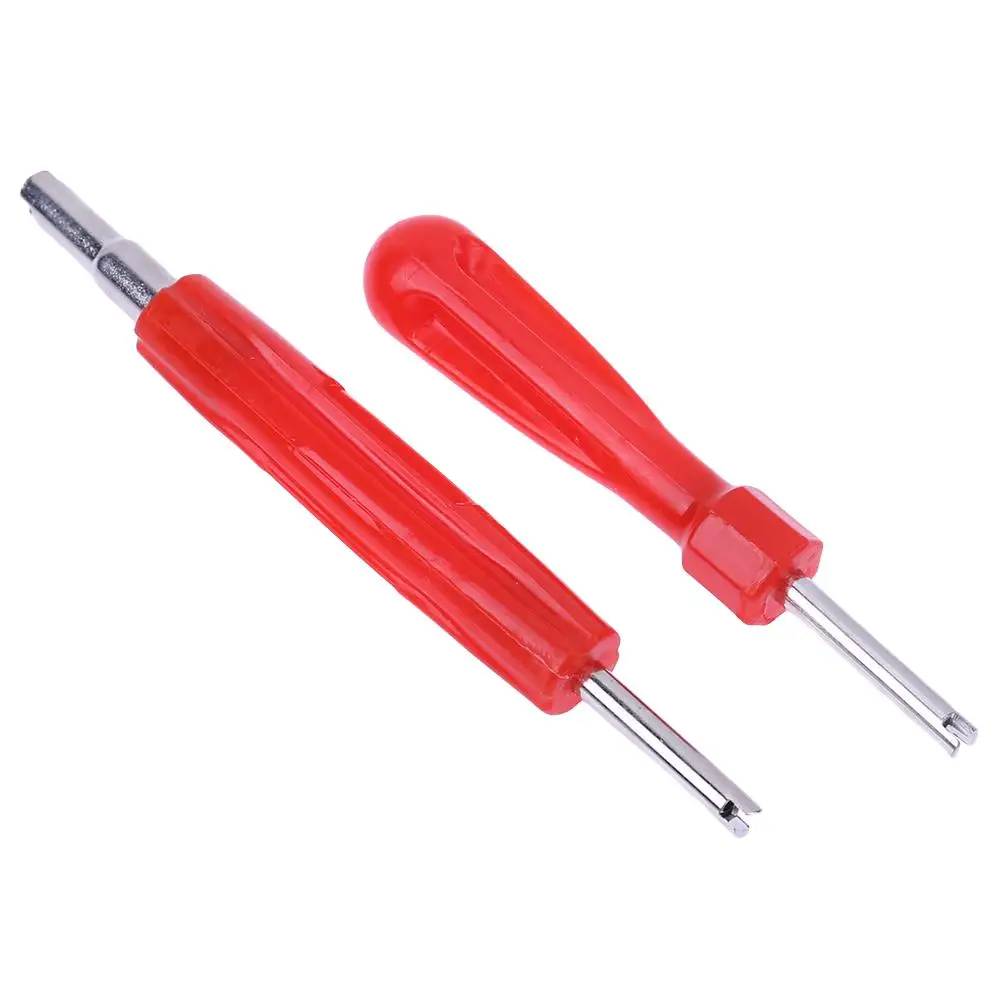 2pcs Tire Valve Service Kit 1pc One Way Core Assembling Tool Two Screwdriver Tyre Repairing for Car |