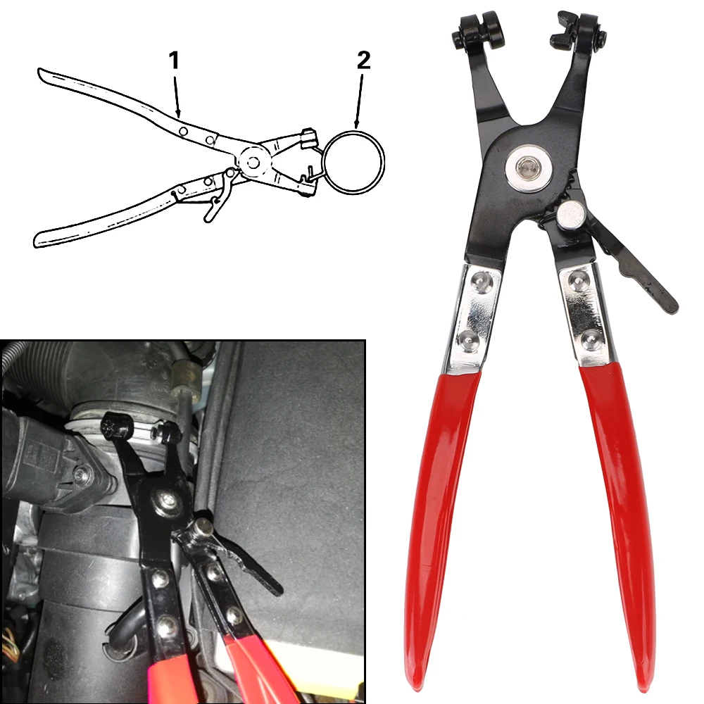 

Auto Removal Tools Locking for Garden Car Truck Accessories Car Hose Clamps Pliers Water Pipe Hose Flat Band Ring Type Tool