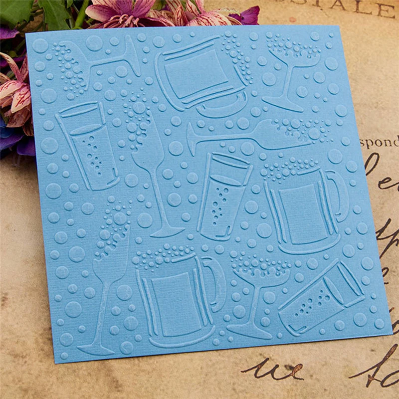 

1 pcs Embossing Folders DIY making Paper Cards Craft Card stencil Scrapbook Template Plastic transparent Stamps Wedding Decor