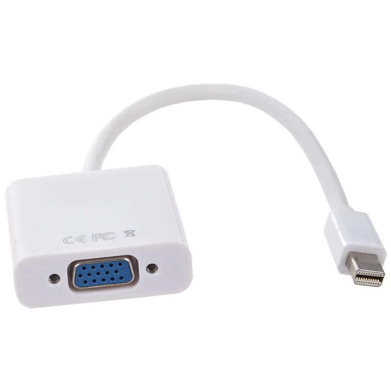 Адаптер VGA-адаптер Mini DisplayPort для VGA белый | Электроника